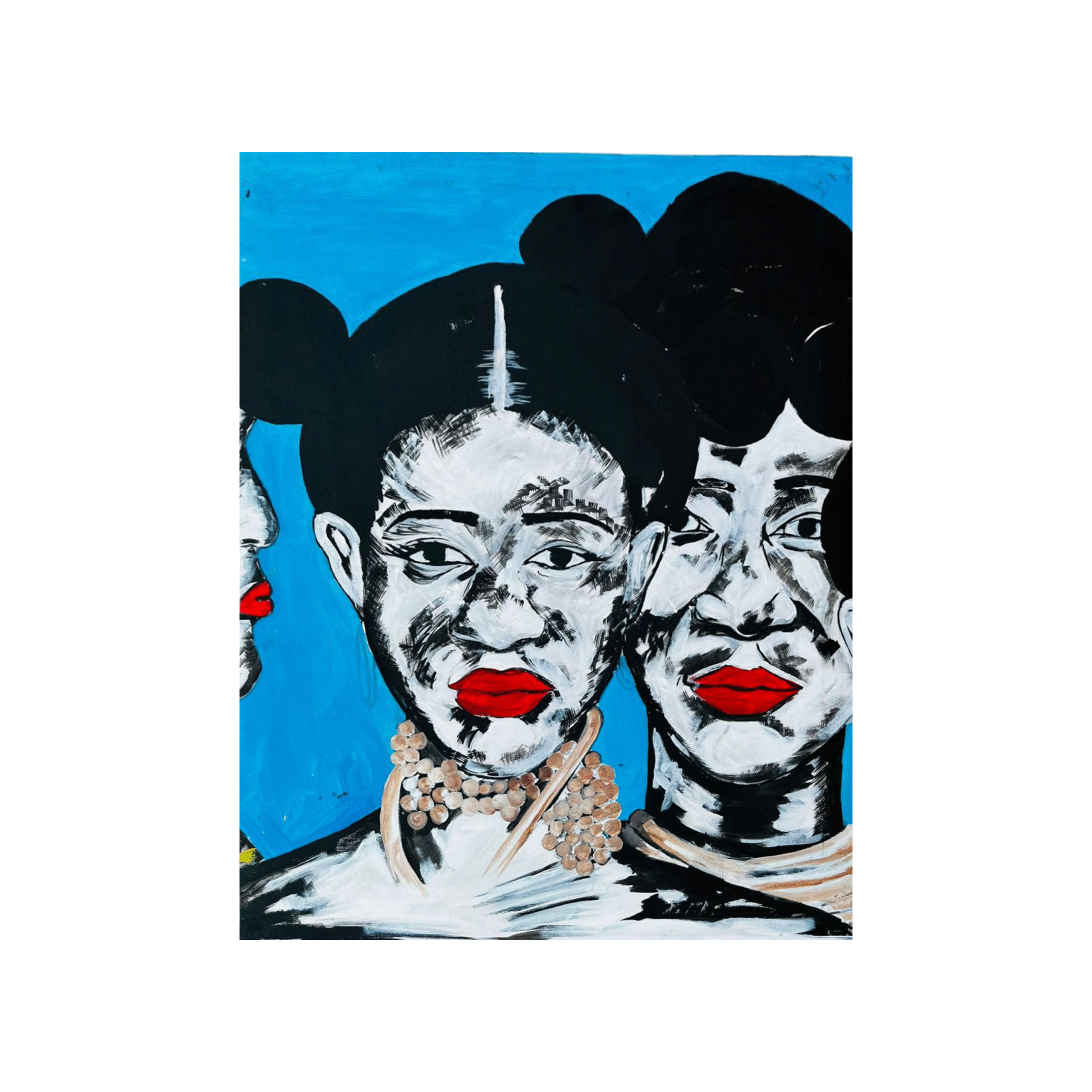 A painting of african ladies by Thato Masera